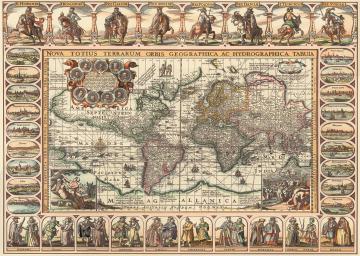 Art Puzzle Eski Dünya Haritası 2000 Parça Puzzle