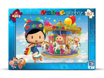 Art Çocuk Frame Puzzle Pepee Lunaparkta 48 Parça Puzzle