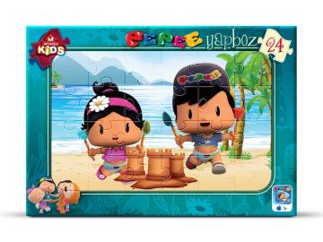 Art Çocuk Frame Puzzle Pepee Tatilde 24 Parça Puzzle
