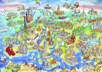 Educa Puzzle European World 1000 Parça Puzzle