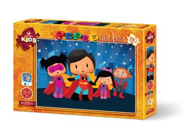 Art Çocuk Puzzle Pepee Süper Kahraman 50 Parça Puzzle