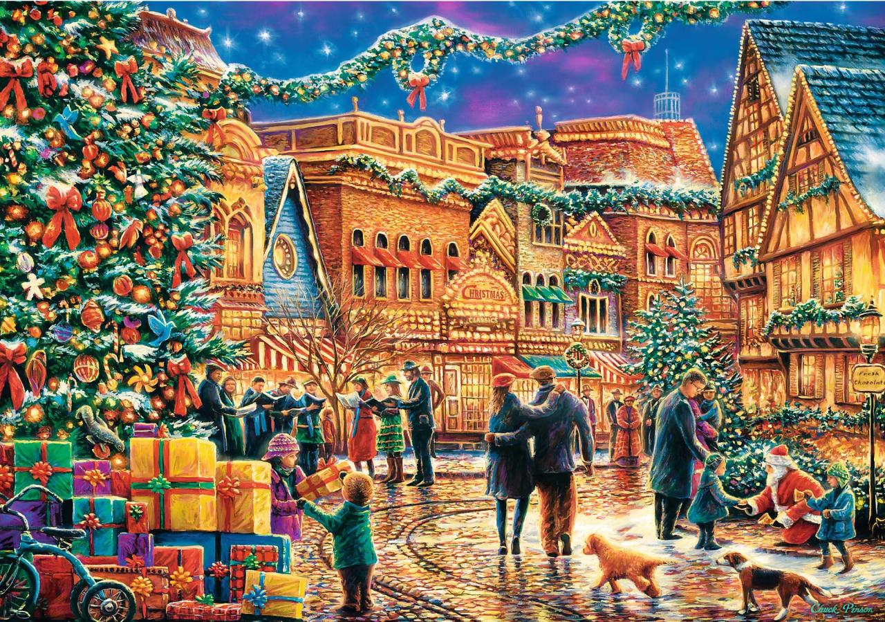 Trefl Puzzle Christmas Town Square 1000 Parça Puzzle