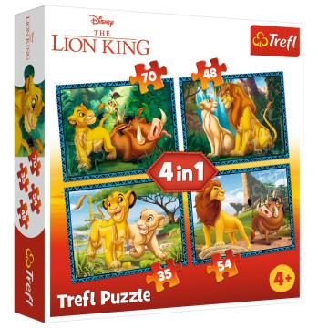 Trefl Puzzle The Lion King And The Friends, Disney 4 in 1 Puzzle (35+48+54+70 Parça)