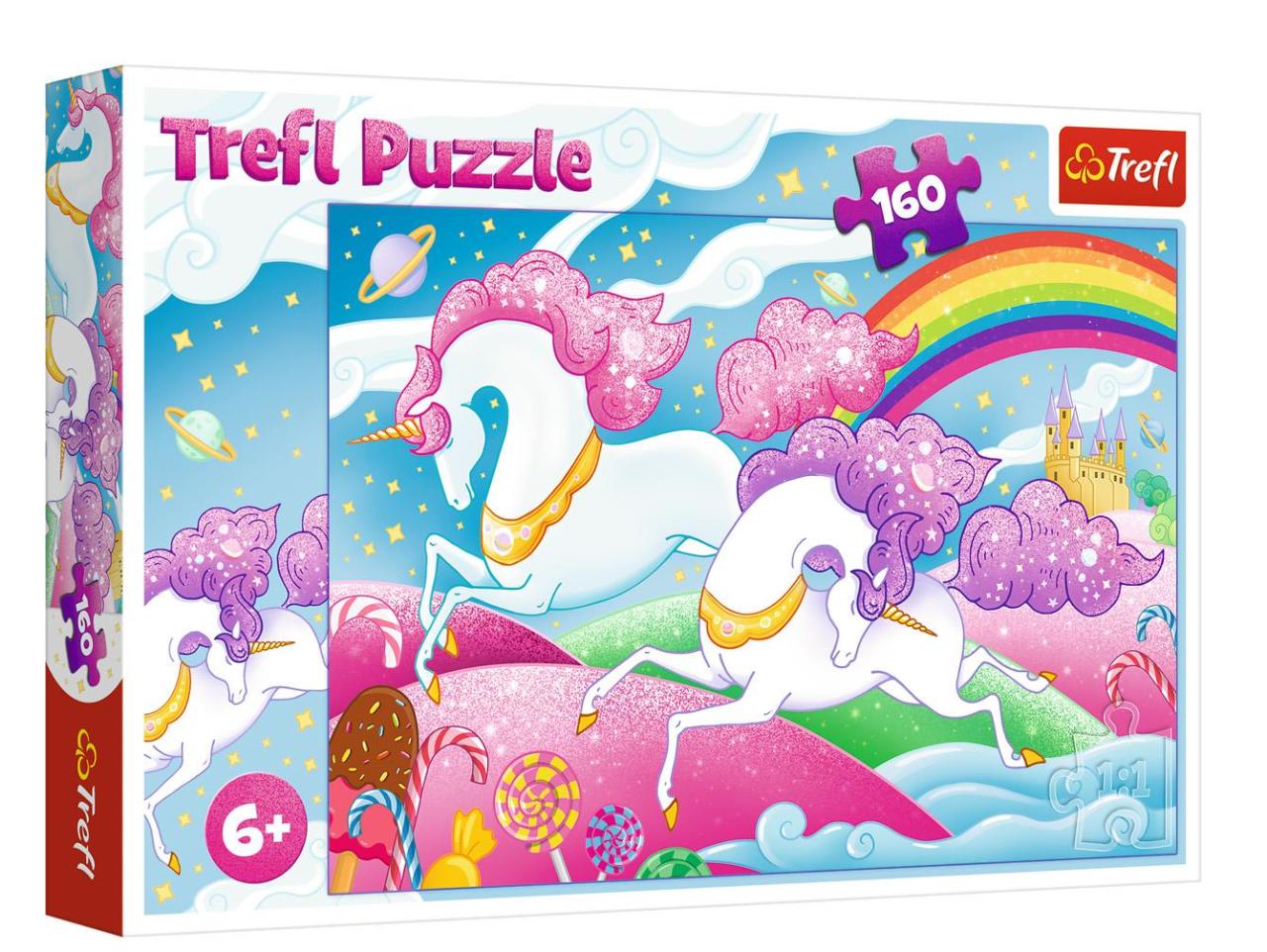 Trefl Puzzle Galloping Unicorns, Trefl 160 Parça Puzzle