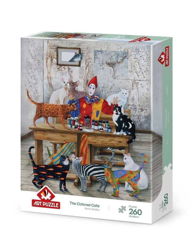 Art Puzzle Renkli Kediler  260 Parça Puzzle