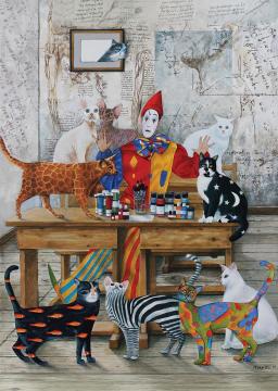 Art Puzzle Renkli Kediler  260 Parça Puzzle