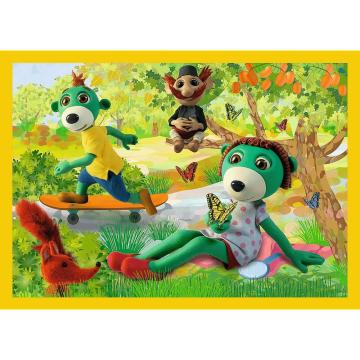 Trefl Puzzle Treflık'S Common Fun / Studıo Trefl Rodzına Treflıków 4 in 1 Çocuk Puzzle (35+48+54+70 Parça)