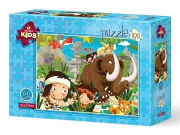 Art Çocuk Puzzle Mağara Çocukları 100 Parça Puzzle