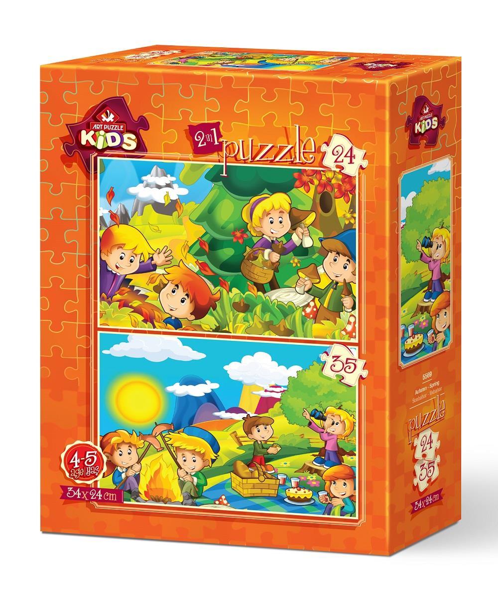 Art Çocuk Puzzle Sonbahar-İlkbahar 24+35 Parça Puzzle