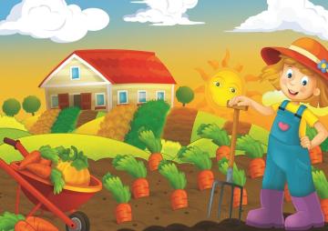 Art Çocuk Puzzle Çiftçi Kız 35+60 Parça Puzzle