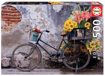 Educa Puzzle Bıcycle Wıth Flowers 500 Parça Puzzle