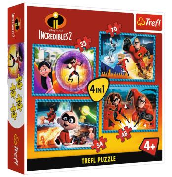 Trefl Puzzle Incredible Family 4'lü 35+48+54+70 Parça Yapboz