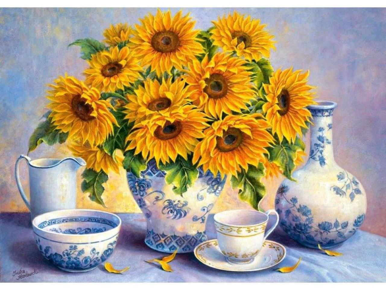 Trefl Puzzle Sunflowers, DDFA 500 Parça Puzzle
