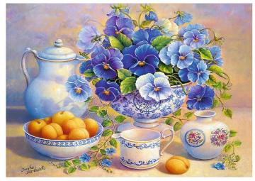 Trefl Puzzle Blue Bouquet, DDFA 1000 Parça Puzzle