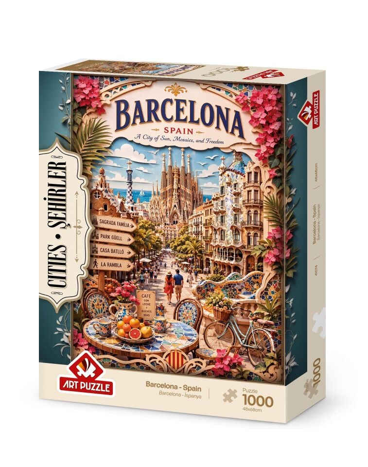 Art Puzzle Barselona,Ispanya 1000 Parça Puzzle
