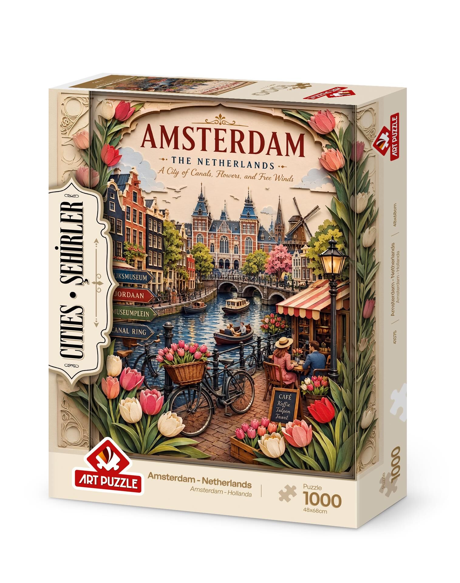 Art Puzzle Amsterdam,Hollanda 1000 Parça Puzzle
