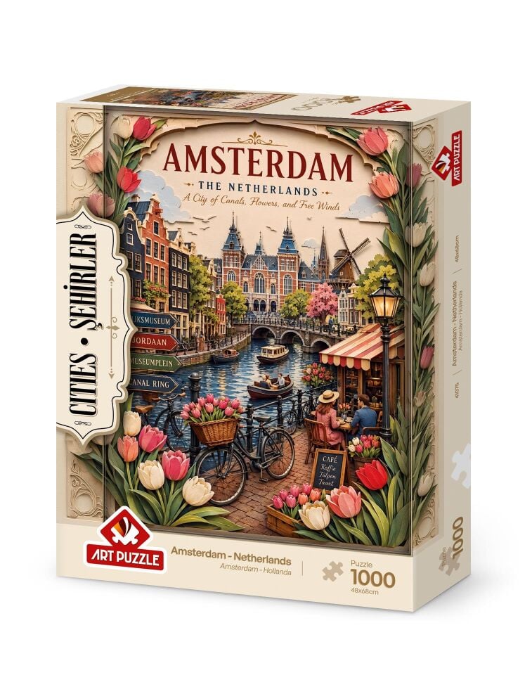Art Puzzle Amsterdam,Hollanda 1000 Parça Puzzle