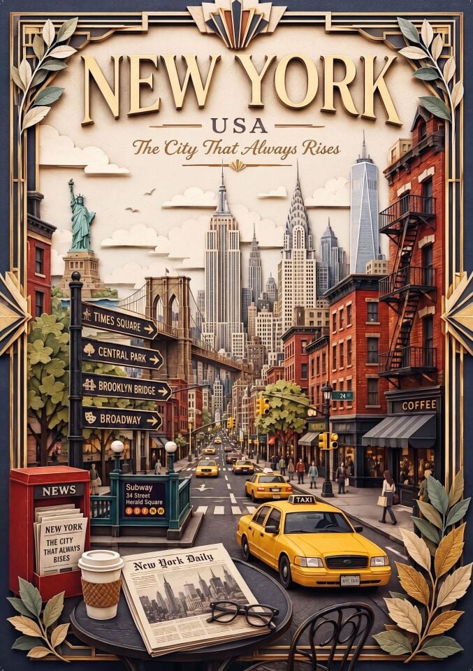 Art Puzzle New York,Amerika 1000 Parça Puzzle
