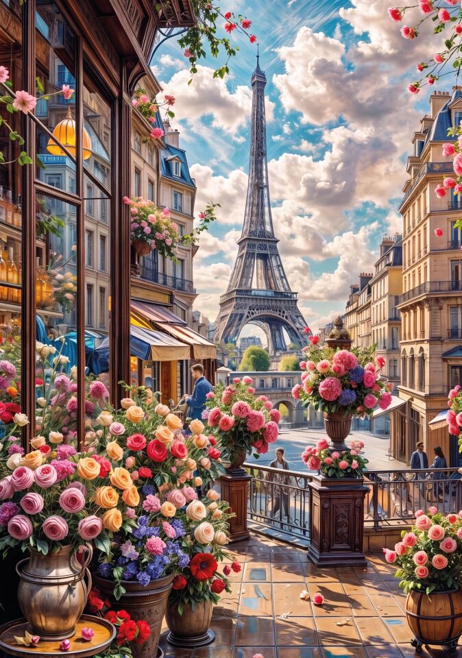 Art Puzzle Çiçek Açan Paris 1000 Parça Puzzle