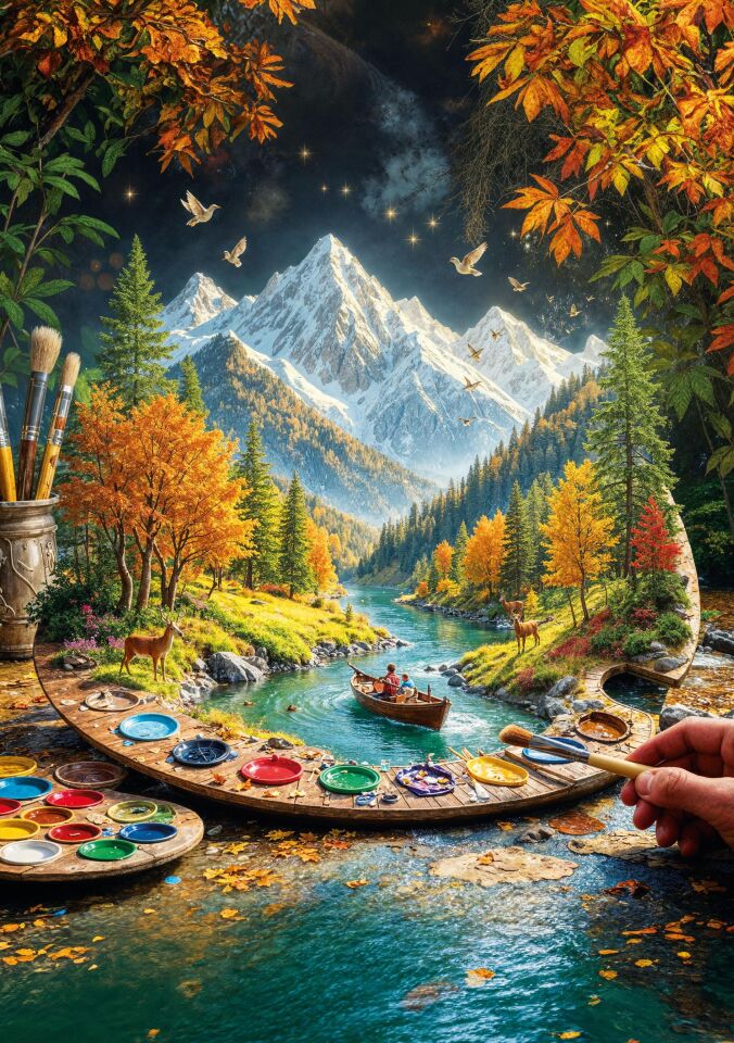 Art Puzzle Rüyalarını Boya 1000 Parça Puzzle