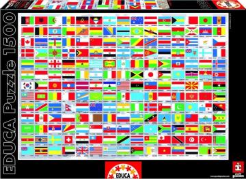 Educa Puzzle Flags Of The World 1500 Parça Puzzle