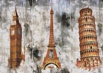 Art Puzzle Üç Şehir Üç Kule 1000 Parça Puzzle