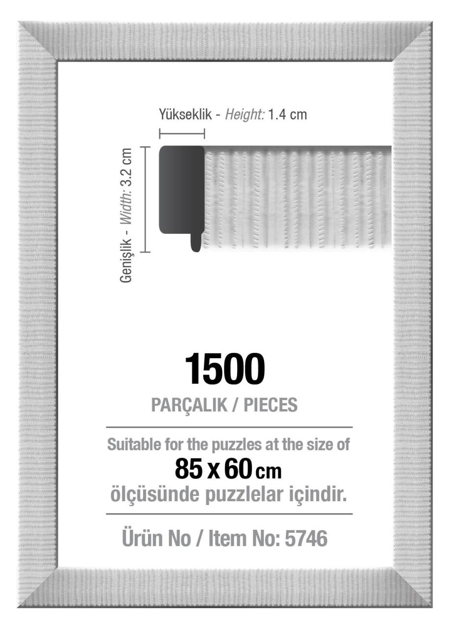 1500' Lük Beyaz 85 x 60 cm (30 mm) Puzzle Çerçevesi
