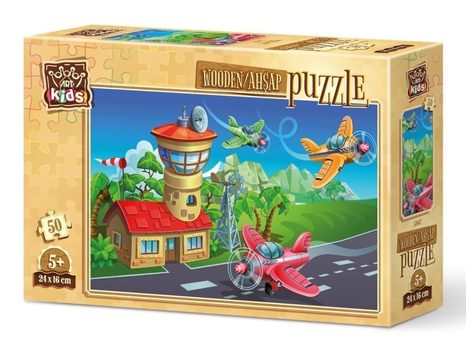 Art Kids Çılgın Pilotlar 50 Parça Ahşap Puzzle