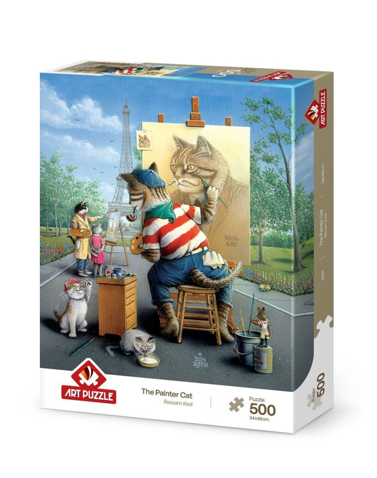 Art Puzzle Ressam Kedi 500 Parça Puzzle