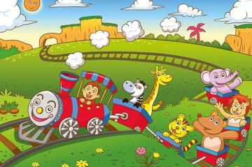 Art Kids Hayvanlar Treni 25 Parça Ahşap Puzzle