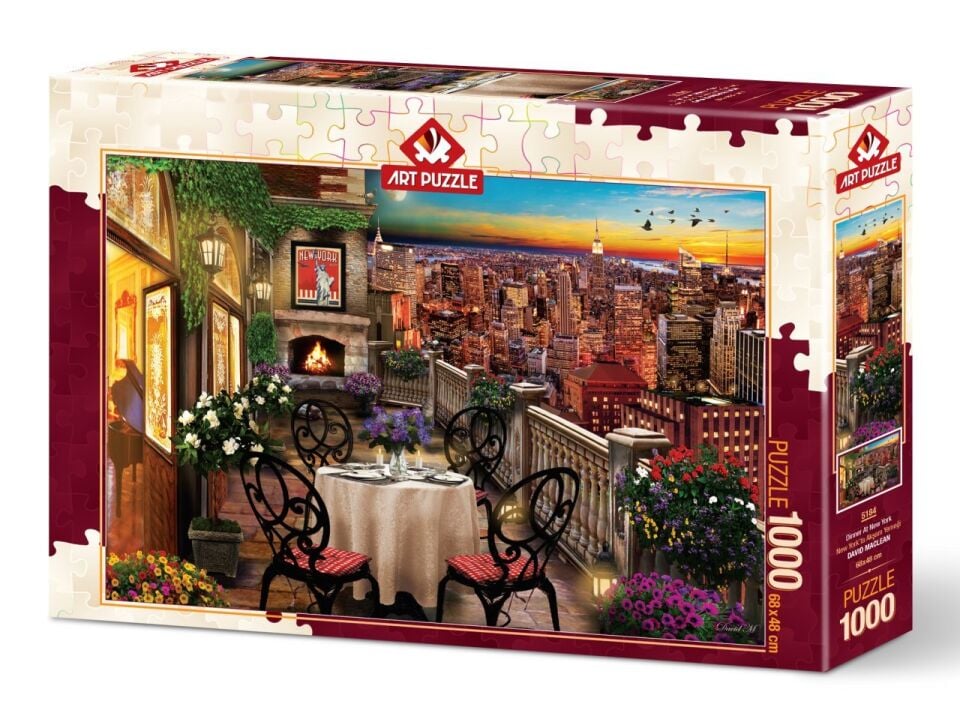 Art Puzzle New York'ta Akşam Yemeği 1000 Parça Puz