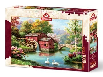 Art Puzzle Kırmızı Eski Değirmen 1000 Parça Puzzle