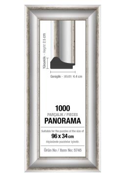 1000' Lik Panorama Beyaz 96 x 34 cm (43 mm) Puzzle Çerçevesi