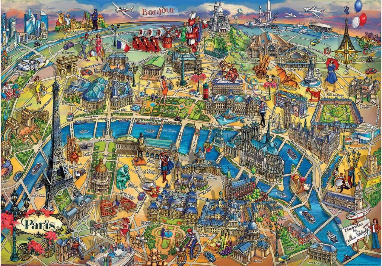 Educa Puzzle Paris Haritası Puzzle 500 Parça Puzzle