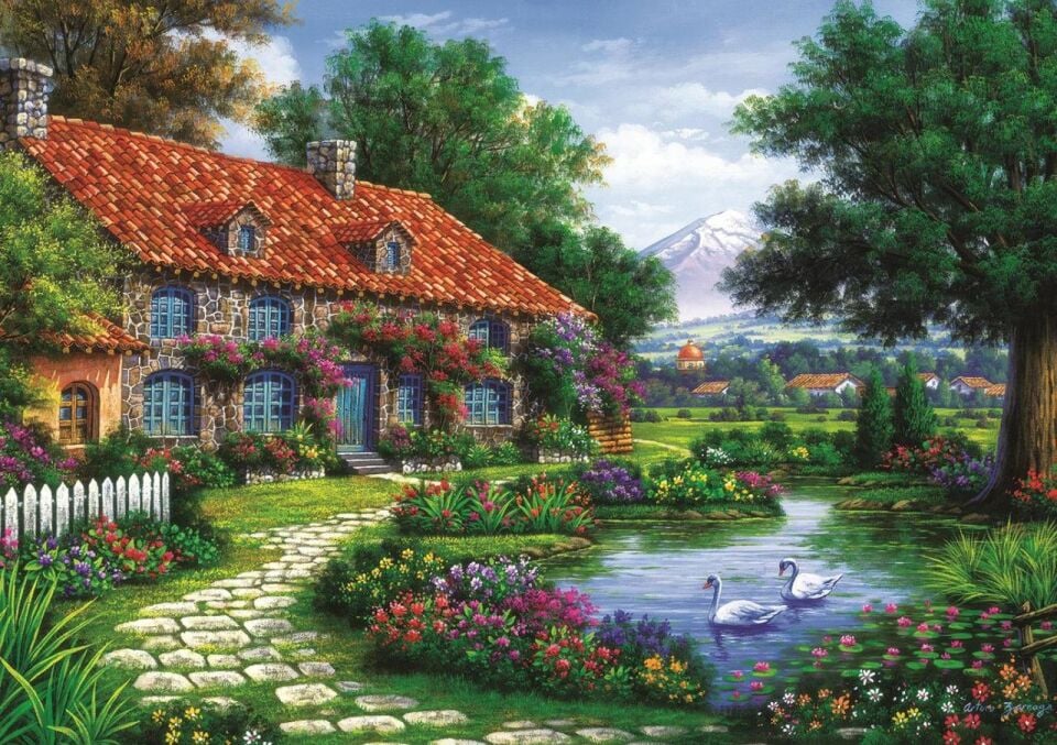 Art Puzzle Kuğulu Bahçe 1500 Parça Puzzle