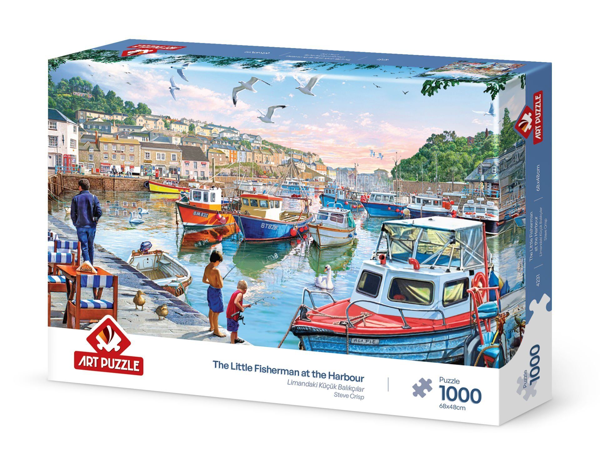 Art Puzzle Limandaki Küçük Balıkçılar 1000 Parça Puzzle