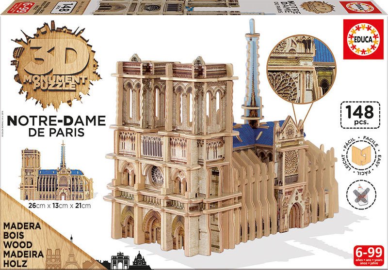 Educa Puzzle Notre Dame De Paris 148 Parça Ahşap Maket Puzzle