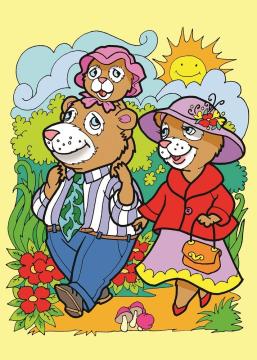 Art Puzzle Tavşanlar ve Ayı Ailesi 2'li 35+60 Parça Yapboz