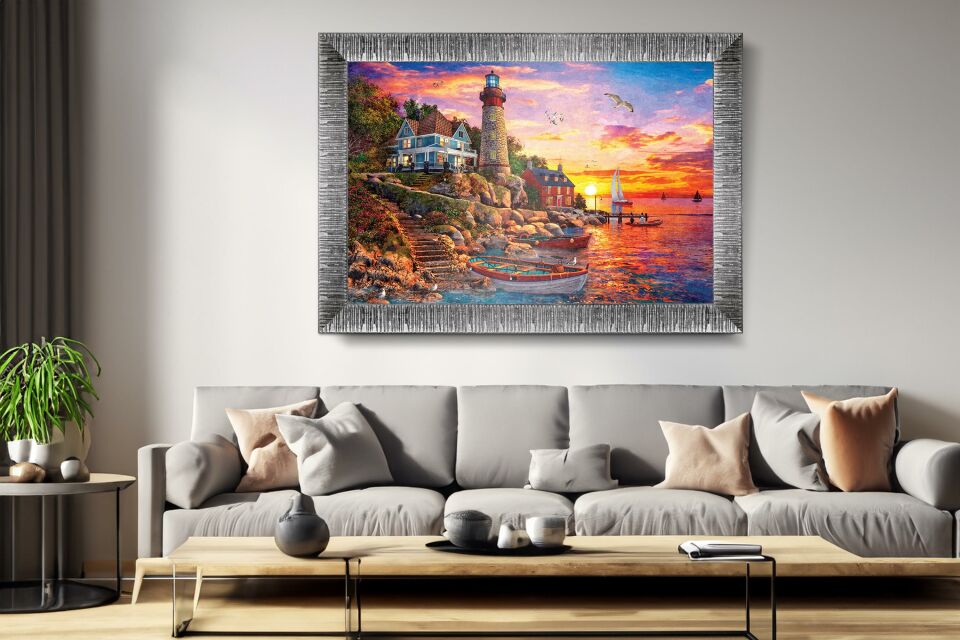 Art Tablo Muhteşem Batış 96 x 68 cm Çerçeveli Tablo