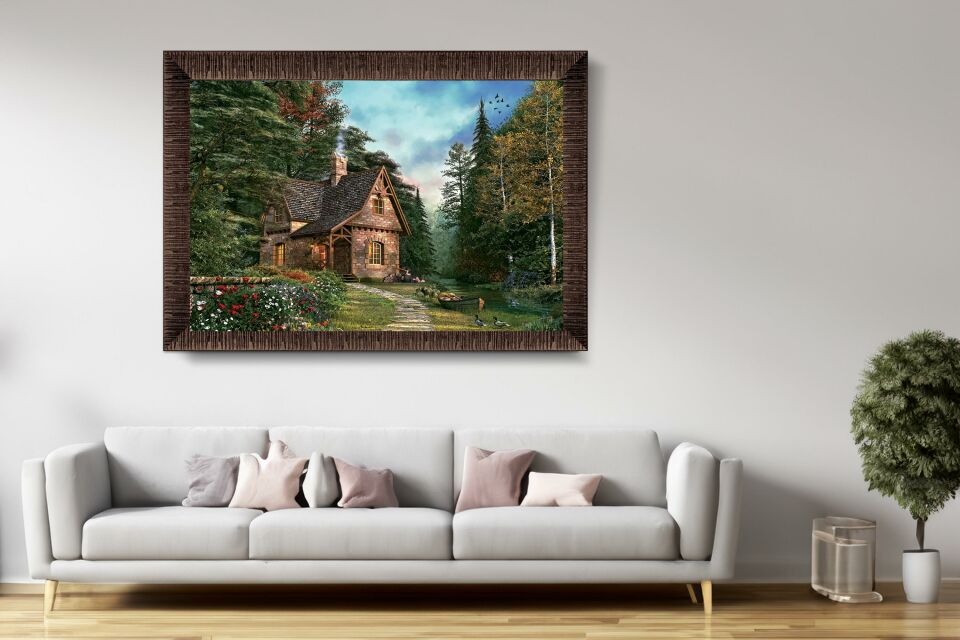 Art Tablo Tas Ev 68 x 48 cm Çerçeveli Tablo