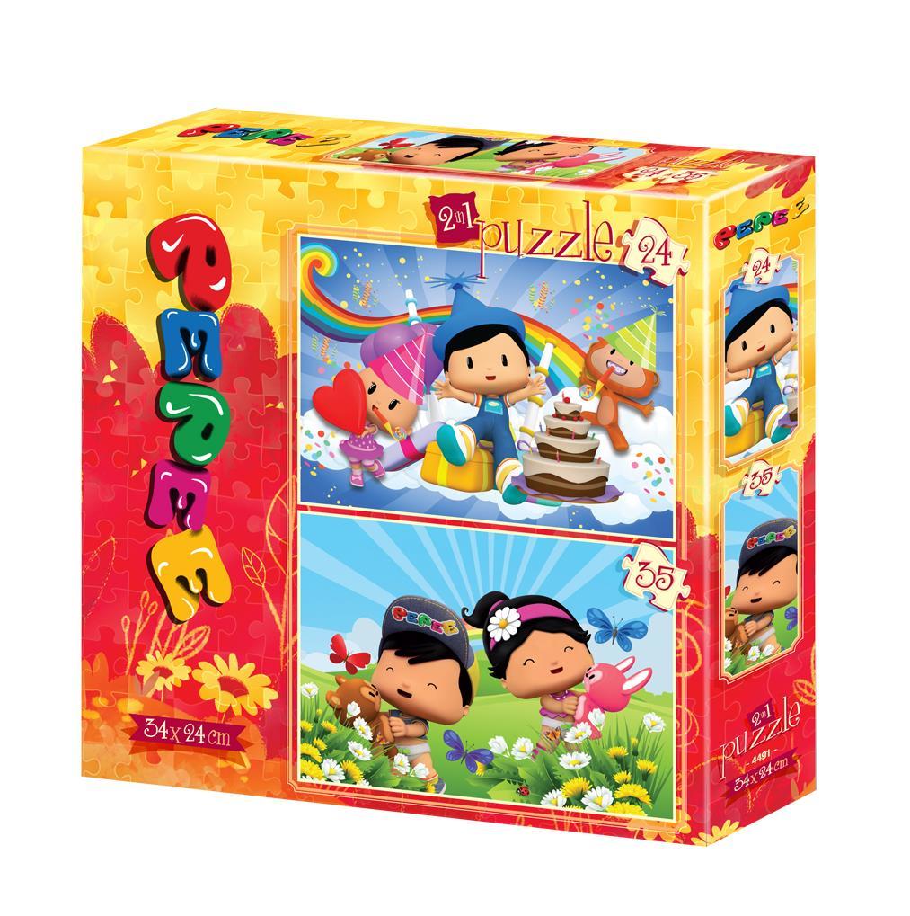 Yappuzz Pepee 2'li Puzzle 24+35 Parça