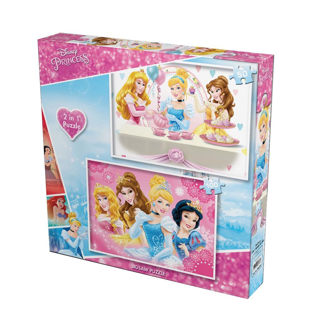 Yappuzz Disney Princess 2'li Puzzle 50+100 Parça