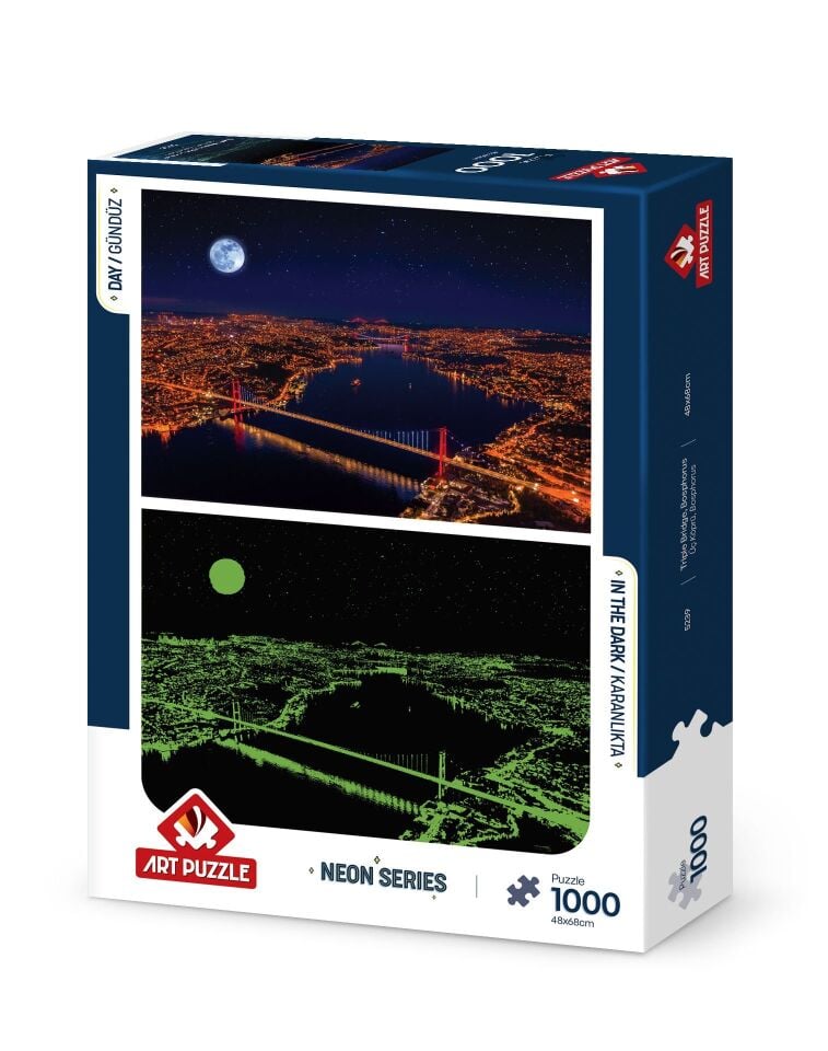 Art Puzzle Üç Köprü, Bosphorus 1000 Parça Neon Puzzle