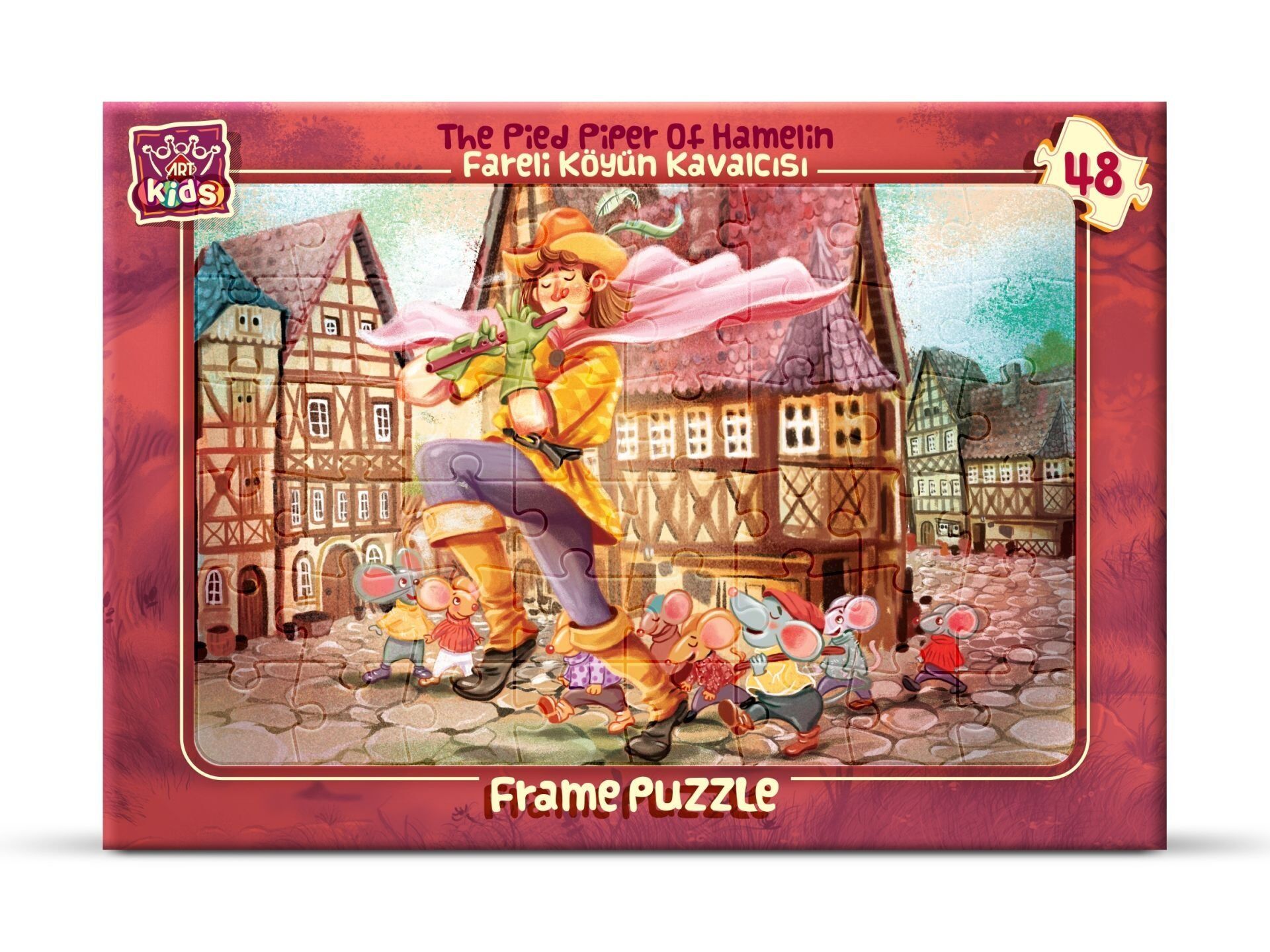 Art Çoçuk Frame Puzzle Fareli Köyün Kavalcısı 48 Parça