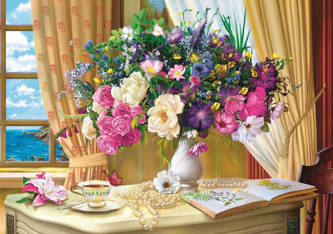 Trefl Puzzle Flowers İn The Morning 1000 Parça Puzzle
