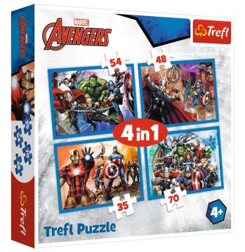 Trefl Puzzle Fearless Avengers 4'lü 35+48+54+70 Parça Yapboz