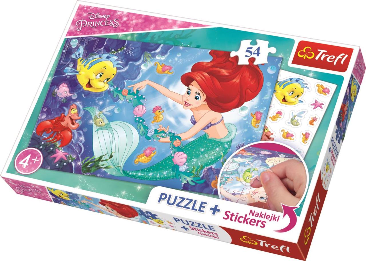 Trefl Puzzle Princess 54 Parça Yapboz + Stickers