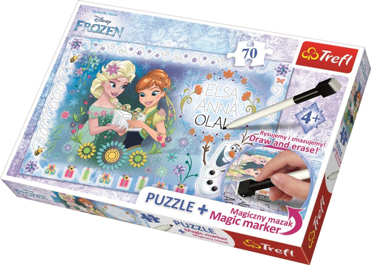 Trefl Puzzle Frozen 70 Parça Yapboz + Kalem