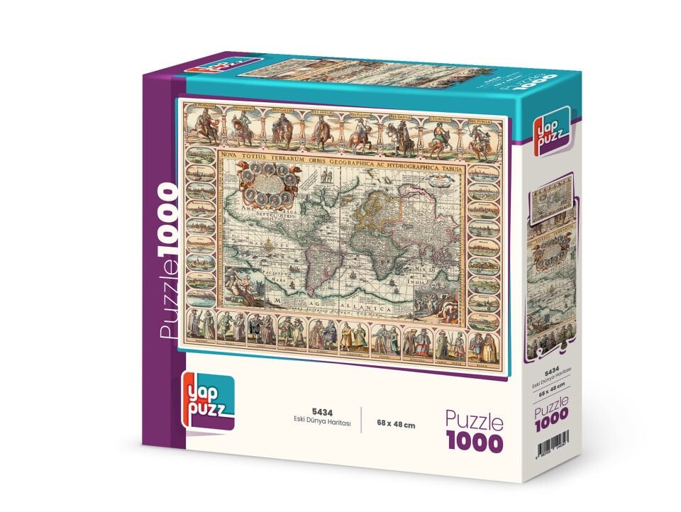 Yappuzz Eski Dünya Haritası 1000 Parça Puzzle