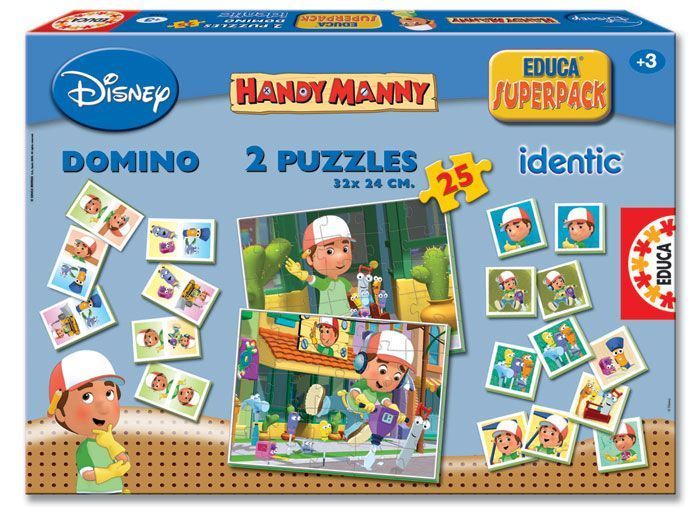 Educa Puzzle Handy Manny Domino + Hafıza Oyunu + Puzzle